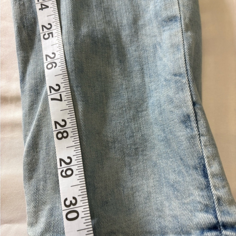 &Denim Skinny Low Waist Jeans Mens 34x32 Distressed Light Wash - Picture 8 of 13